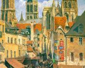 卡米耶 毕沙罗 : The Old Market at Rouen